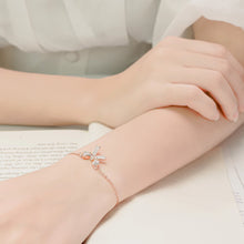 กำไลข้อมือเงินผู้หญิง LAMY Bow Rose Gold Bracelet รุ่น 2030