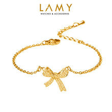 กำไลข้อมือเงินผู้หญิง LAMY Bow Rose Gold Bracelet รุ่น 2030
