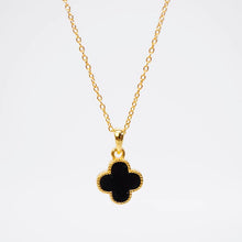 สร้อยคอผู้หญิง LAMY Black Onyx Flower Silver Necklace รุ่น 6392SV