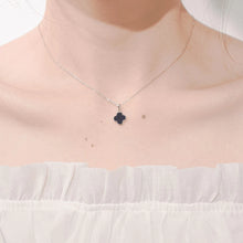 สร้อยคอผู้หญิง LAMY Black Onyx Flower Silver Necklace รุ่น 6392SV